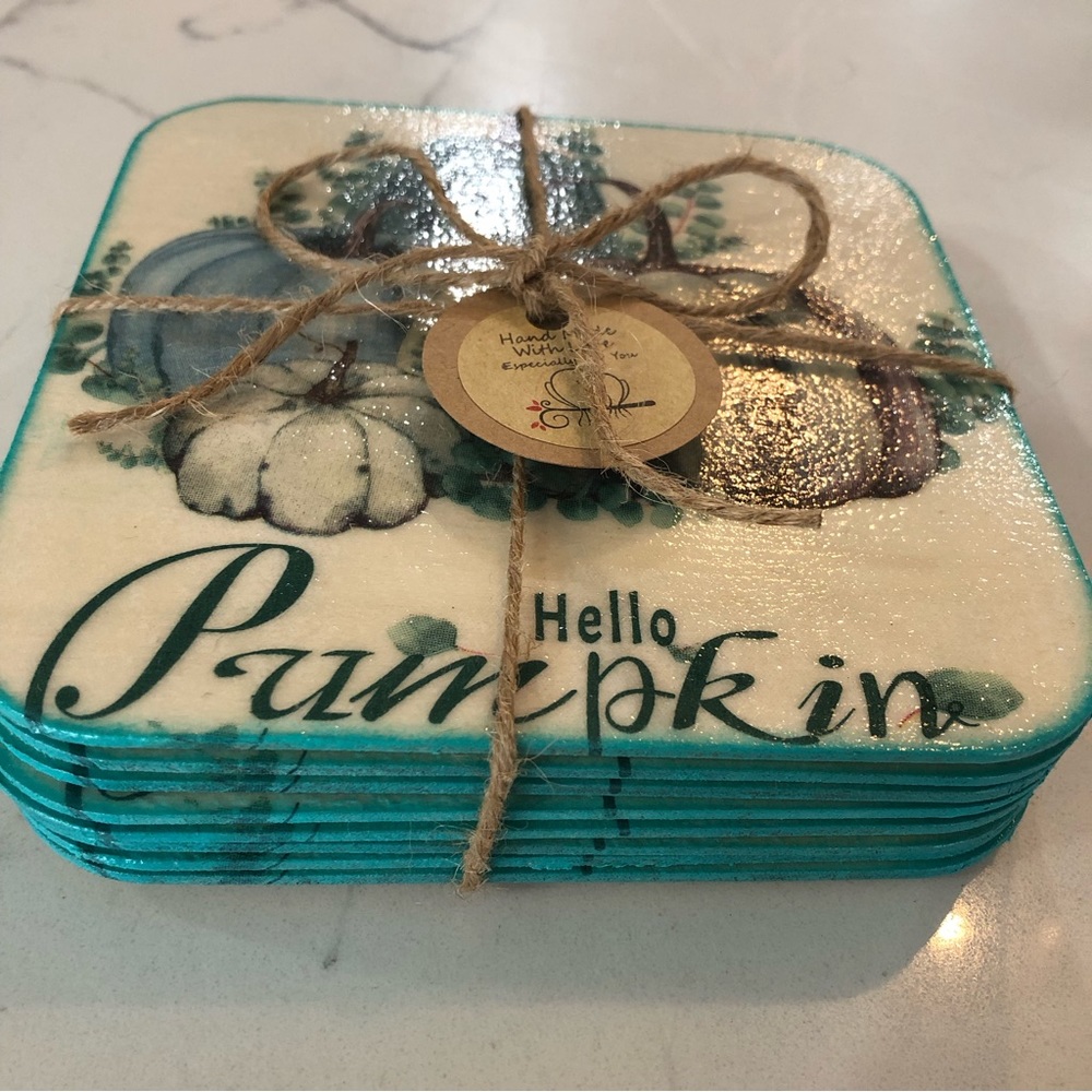 NEW! Farmhouse wood beverage coasters